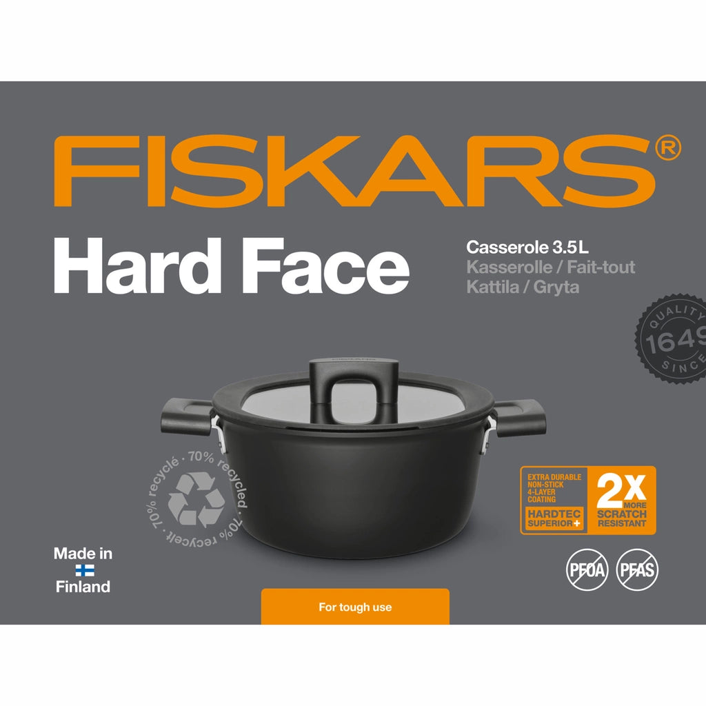 Fiskars Gryta 3,5 L/22 cm Hard Face