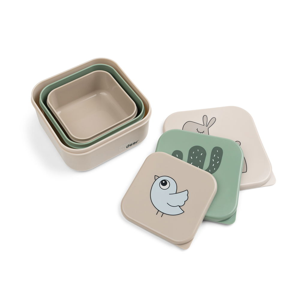Done By Deer Snackbox Lalee 3-pack, Sand Mix