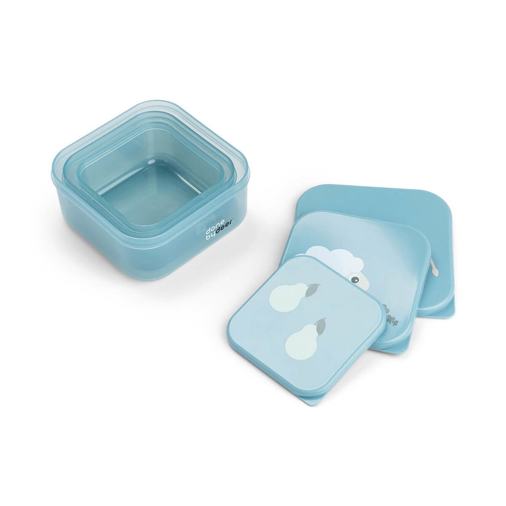 Done By Deer Snack Box 3-pack Tiny Farm Blue
