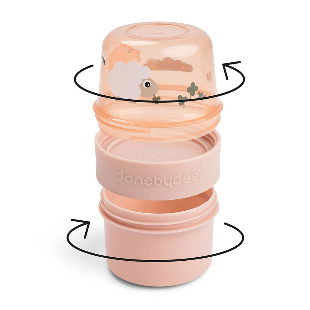 Done by Deer Behållare To Go 2-Way Snack Tiny Farm Powder