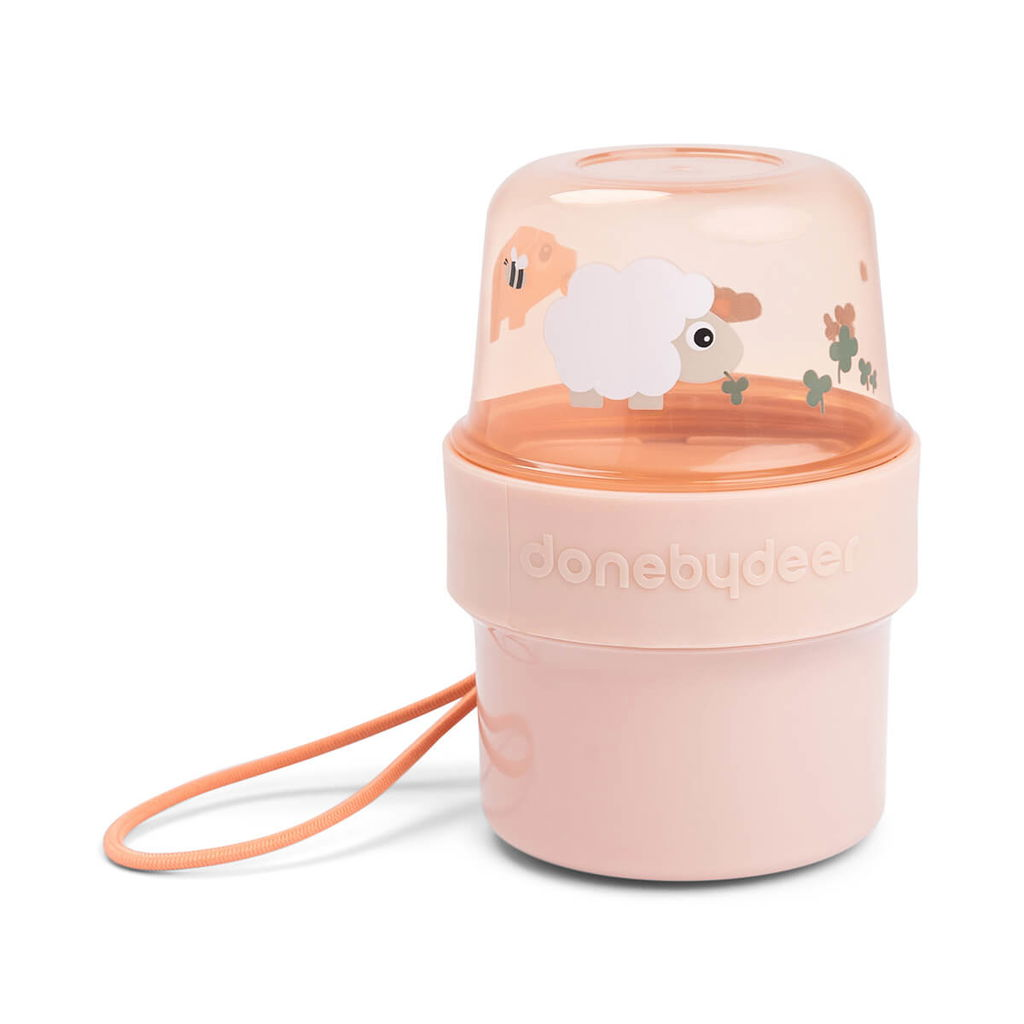 Done by Deer Behållare To Go 2-Way Snack Tiny Farm Powder