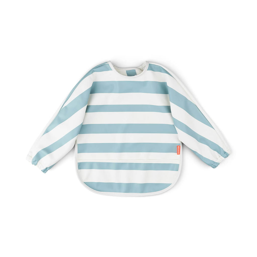 Done By Deer Långärmad Haklapp, Stripes Blue