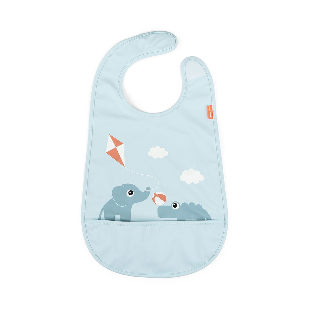 Done by deer Playground haklapp med kardborre Blue