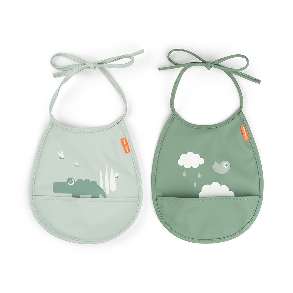 Done by deer Croco Tiny haklapp 2-pack Green