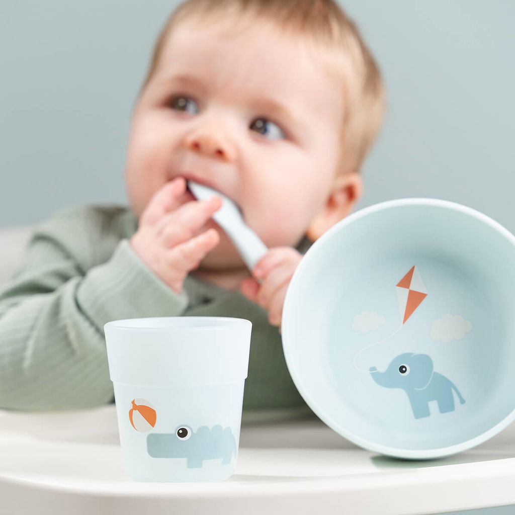 Done by deer Playground foodie first meal servisset 3 delar Blue
