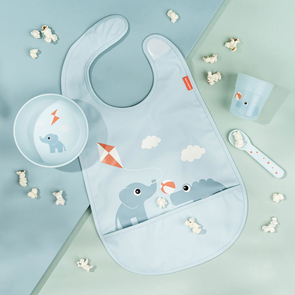 Done by deer Playground foodie first meal servisset 3 delar Blue