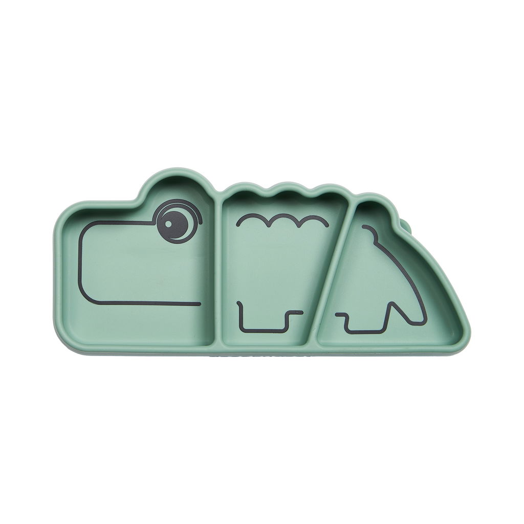 Done By Deer Stick & Stay Tallrik Snacks Croco, Green