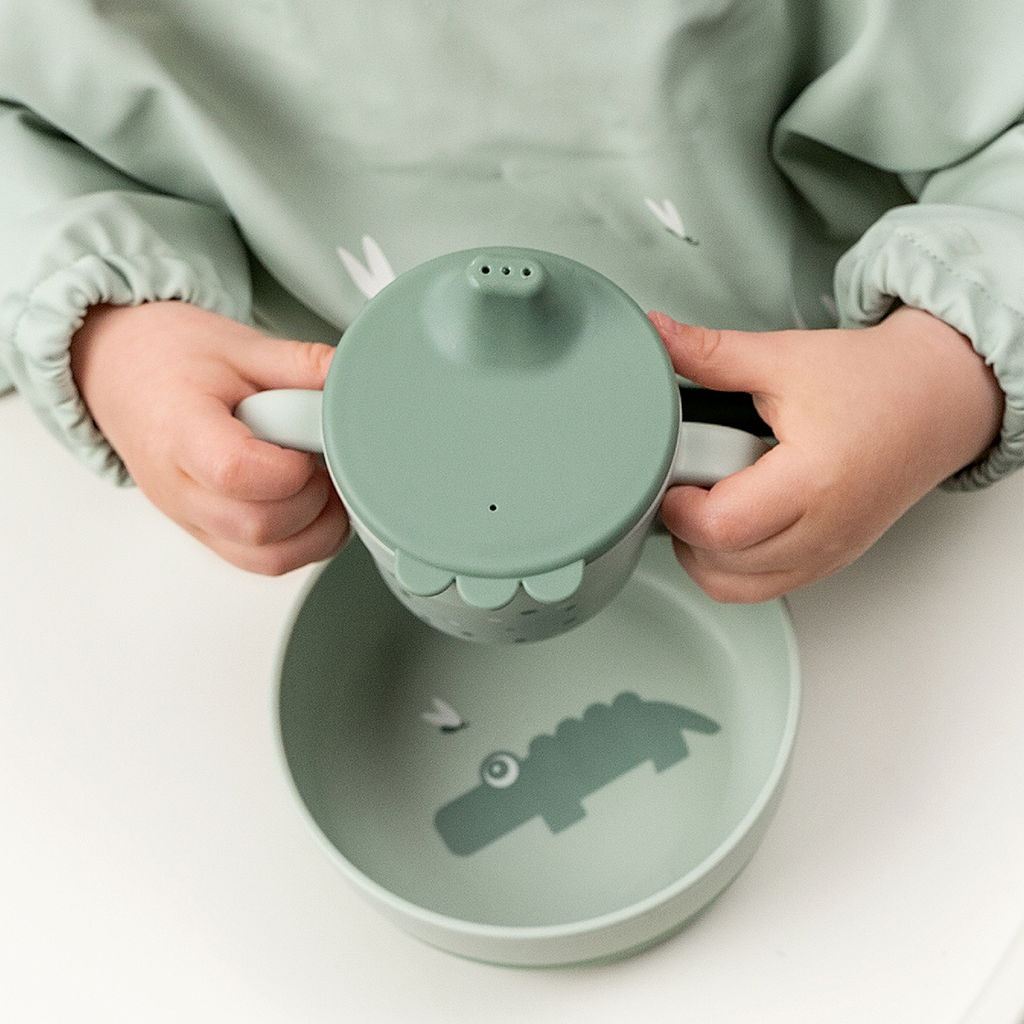 Done by Deer Foodie spout cup Happy dots Green