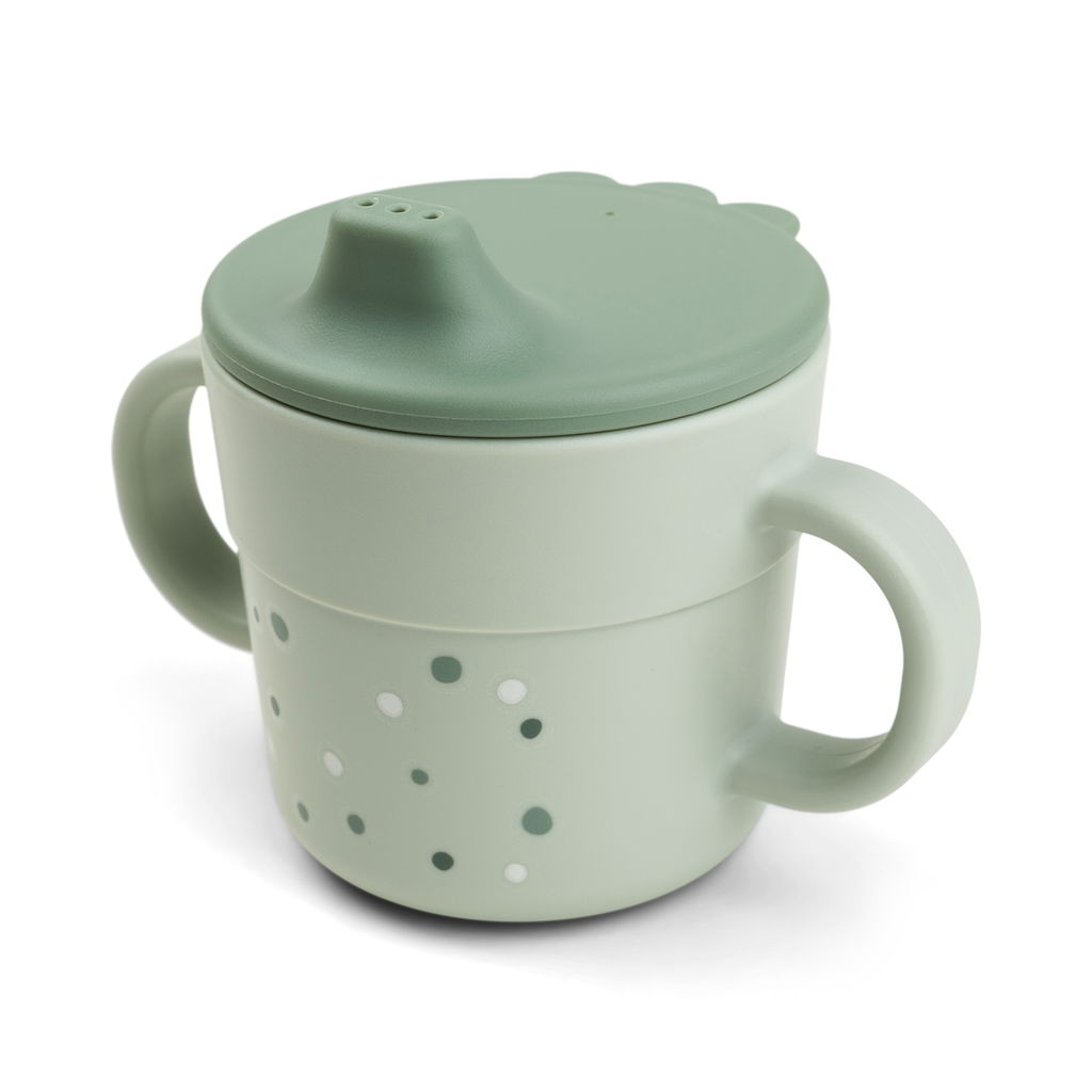 Done by Deer Foodie spout cup Happy dots Green