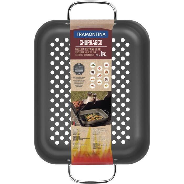 Tramontina Churrasco grillform 28x22 cm svart