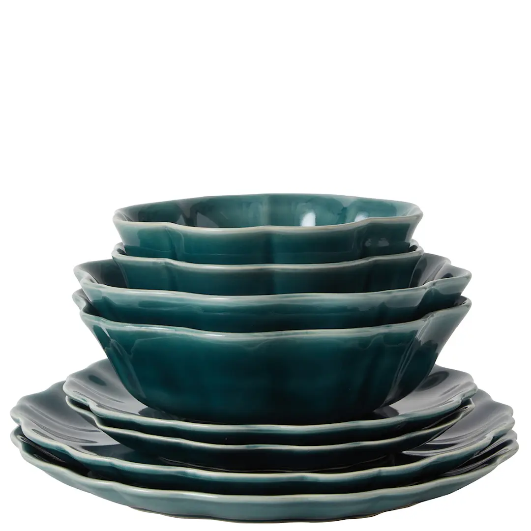 Stiernholm Camelia pastatallrik 21,5 cm turkos 6-pack