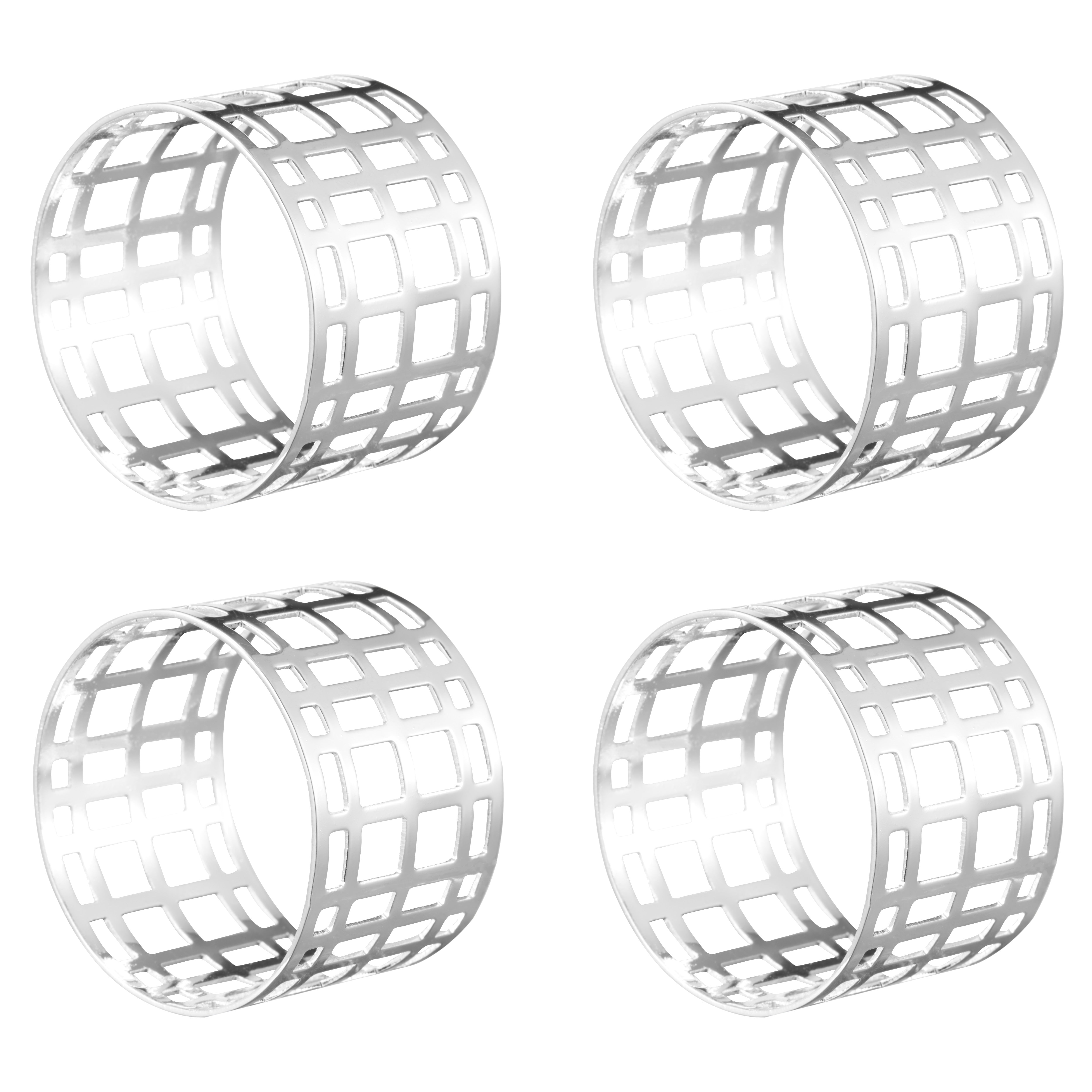 Dorre Servina Servettringar Silver 4,5 cm 4-pack