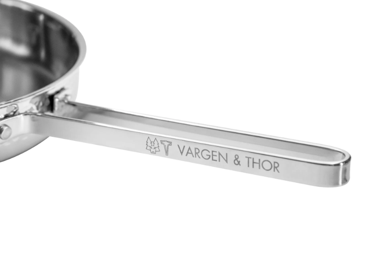 Vargen & Thor Modell M1 hamrad traktörpanna Ø28 cm Krom med lock