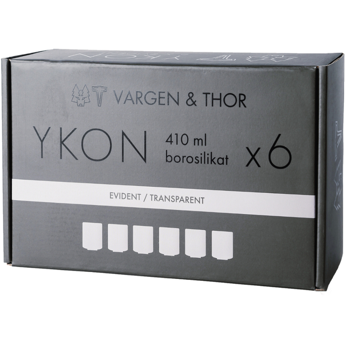 Vargen & Thor Ykon glas 41 cl 6-pack Evident transparent