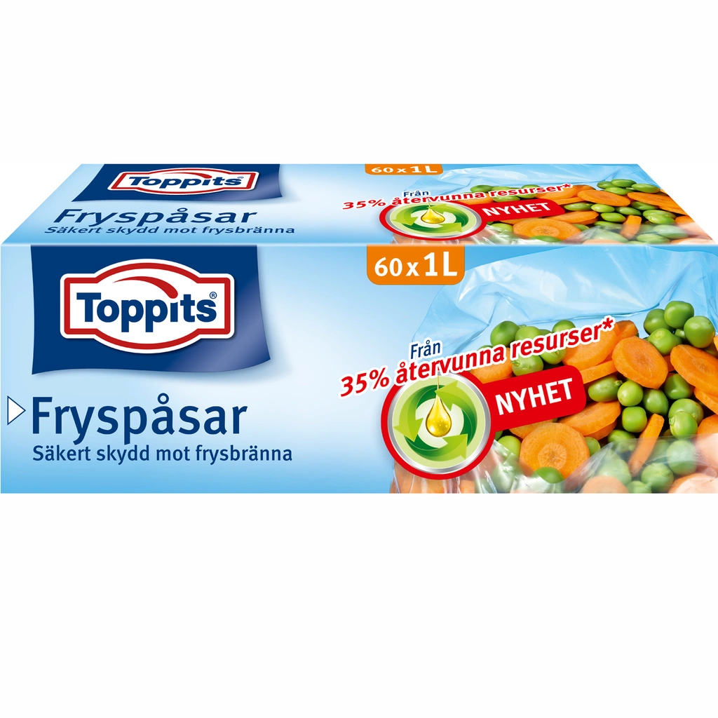 Toppits Fryspåsar 1L 60st