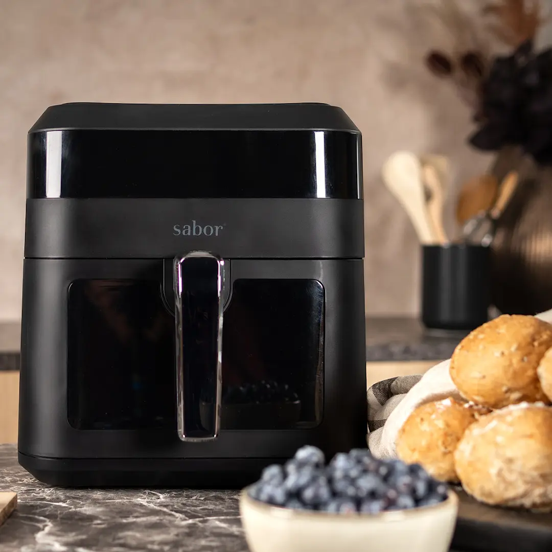 Sabor Ultimate airfryer 6 L med fönster matt svart