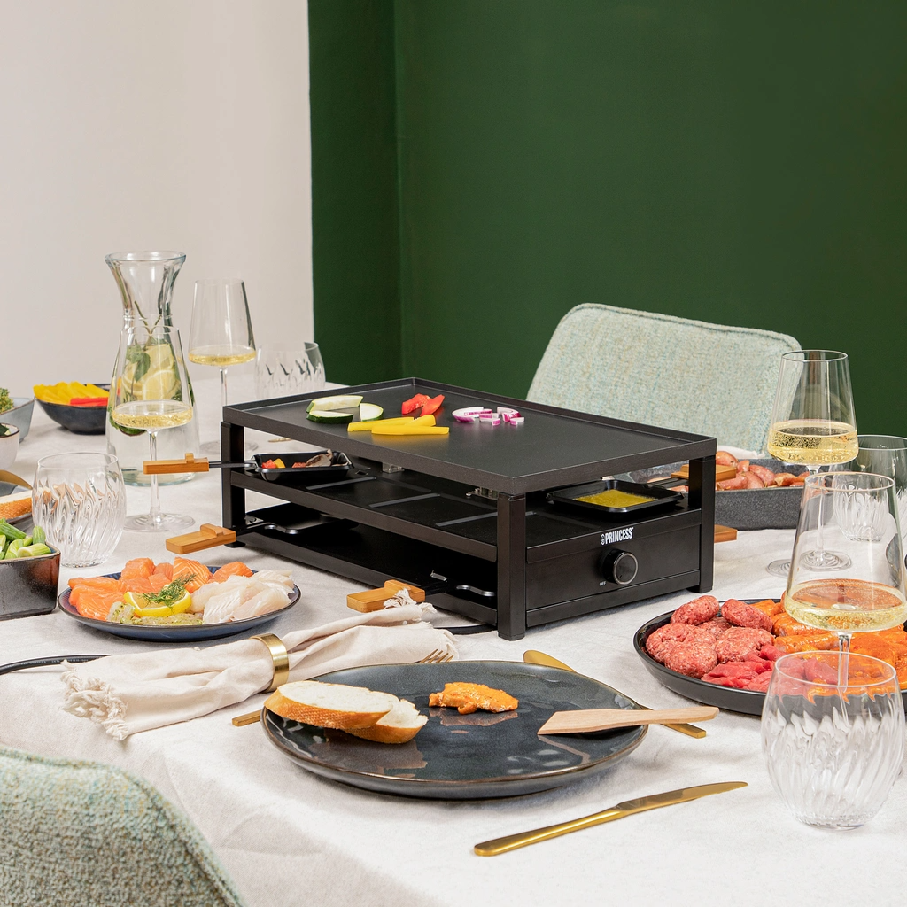 Princess Raclette Black Steel Raclette för 8pers