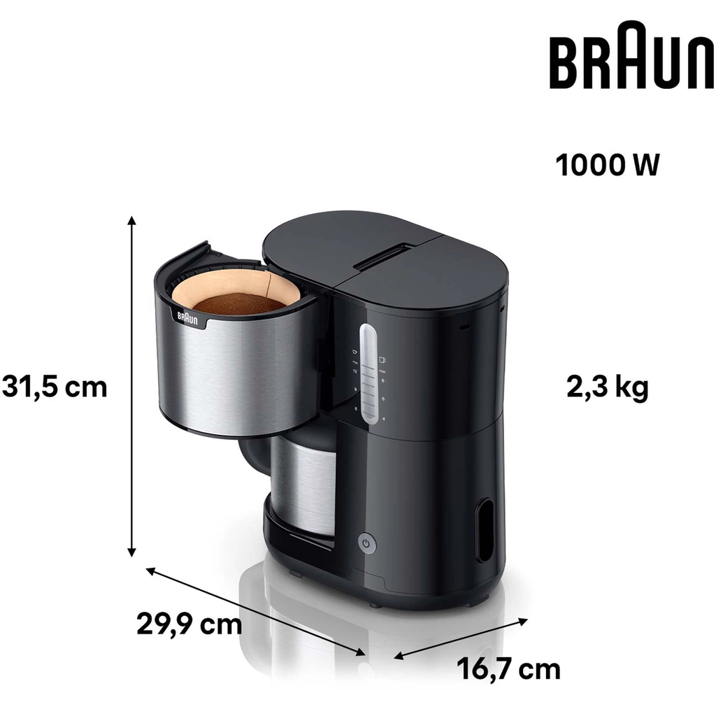 Braun Termosbryggare KF1505BK PurShine  1,2 L