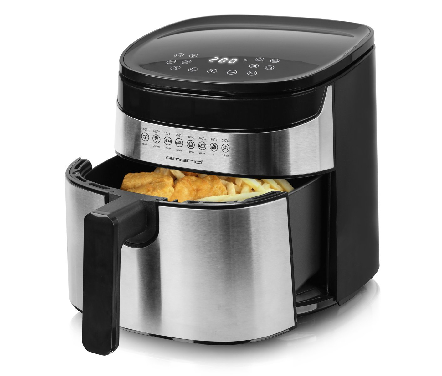 Emerio Digital Varmluftsfritös 1300W 4,5L Svart/Silver