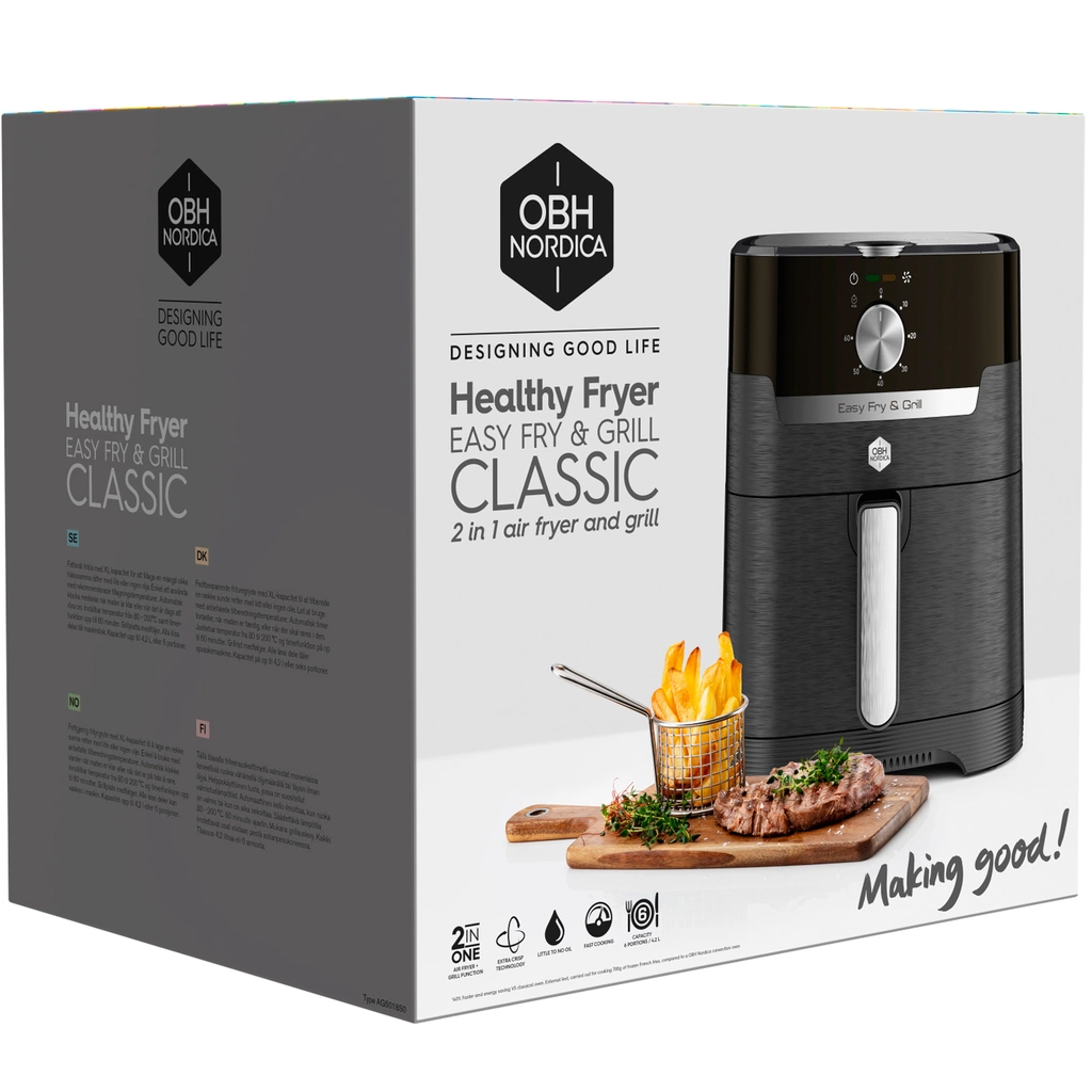 OBH Nordica Easy Fry & Grill Classic 2in1 4,2L 1550W - Air Fryer