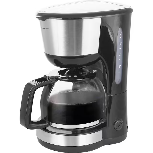 Emerio Kaffebryggare Svart/Silver Kapacitet 1,25 L