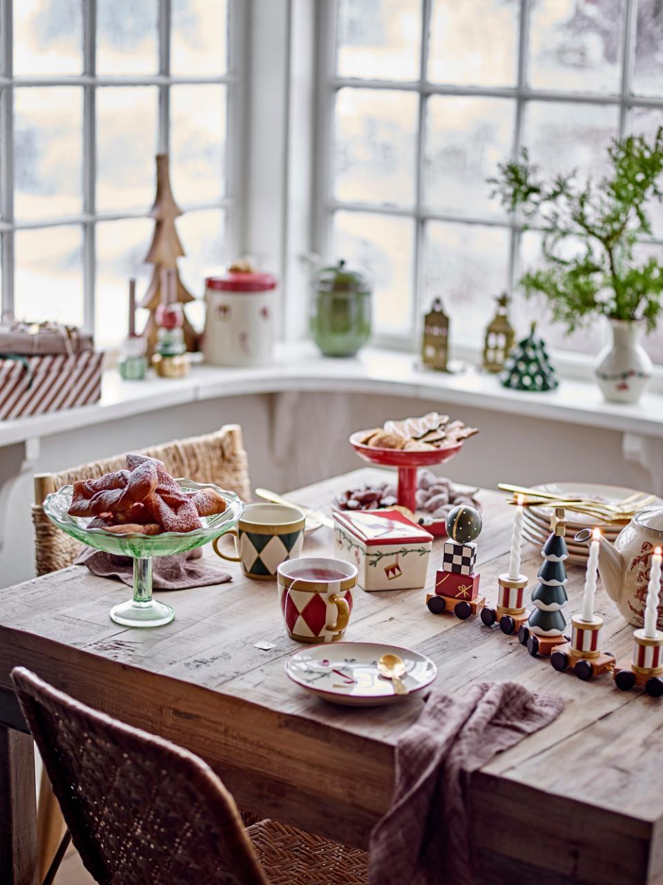 Bloomingville Kaddy Pelarbowl Grönt Återvunnet Glas