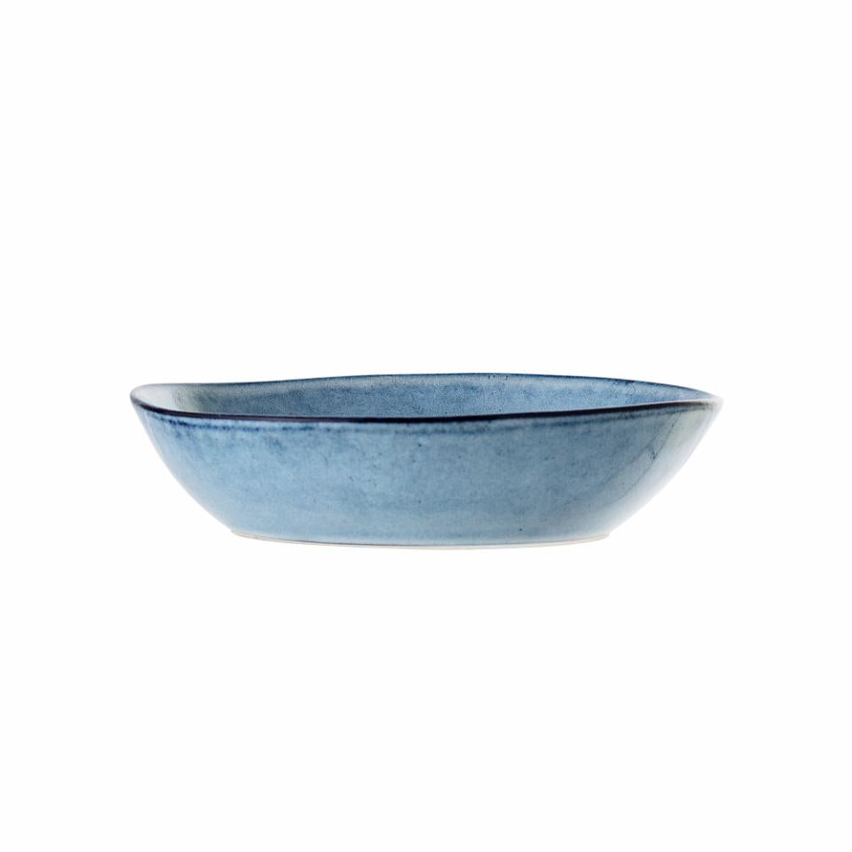 Bloomingville Sandrine Djup Tallrik, Blå, Stengods 5-pack d22 cm