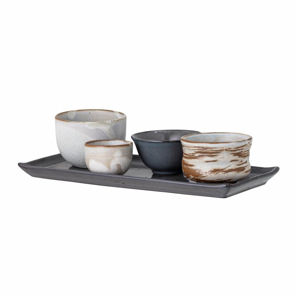 Bloomingville Masami Sushiset Vit Stengods 5 st