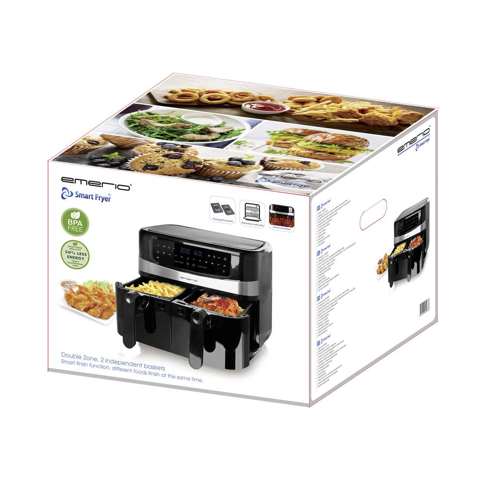 EMERIO Varmluftsfritös 9 l 2400w Svart AF-126672.4