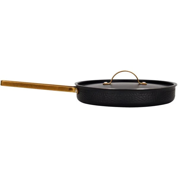Vargen & Thor Arvet hamrad svart traktörpanna med lock Ø28 cm